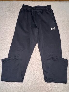 Under Armour Black Men's Jogger Sweatpants with White Logo